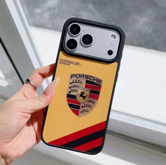 Minimal Luxury Racing Style Frosted Acrylic Phone Case